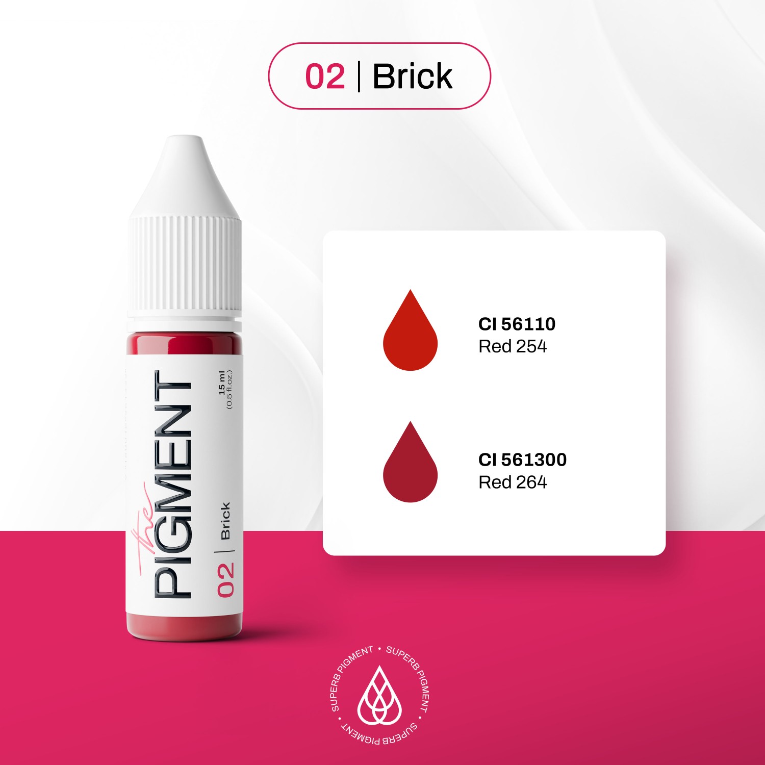 THE PIGMENT ტუჩის პიგმენტი  Brick 15 მლ.